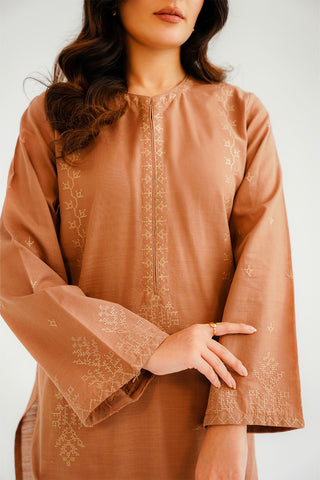 2 Piece Slub Khaddar Embroidered Suit (CP0297)