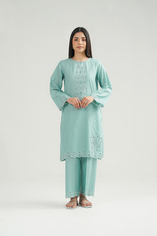 2 Piece Cotton Rip Stop Embroidered Suit (CP0411)