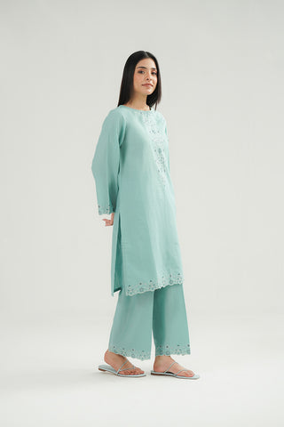 2 Piece Cotton Rip Stop Embroidered Suit (CP0411)