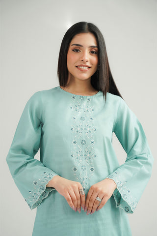 2 Piece Cotton Rip Stop Embroidered Suit (CP0411)