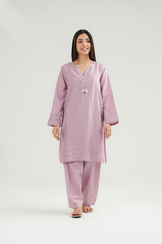 2 Piece Self Jacquard Embroidered Suit (CP0425)