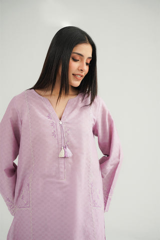2 Piece Self Jacquard Embroidered Suit (CP0425)
