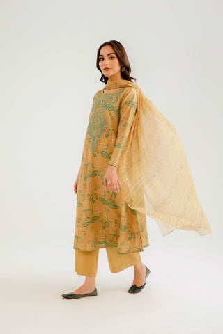 3 Piece Slub Khaddar Printed Suit (CP0292)