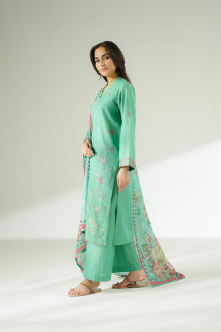 3 Piece Cotton Rip Stop Embroidered Suit (CS0629)