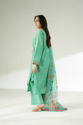 3 Piece Cotton Rip Stop Embroidered Suit (CS0629)