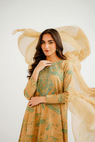 3 Piece Slub Khaddar Printed Suit (CP0292)