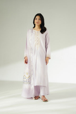 3 Piece Cotton Silk Staple Embroidered (CS0626)