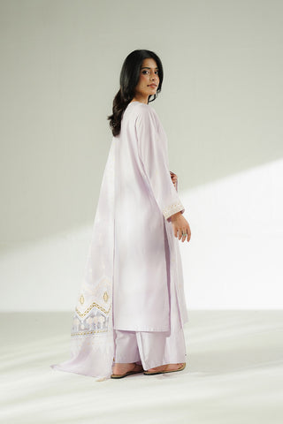 3 Piece Cotton Silk Staple Embroidered (CS0626)