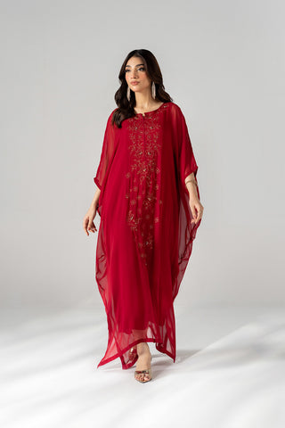 1 Piece Chiffon Embroidered Suit (FL0208)