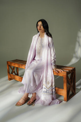 3 Piece Cotton Silk Staple Embroidered (CS0626)