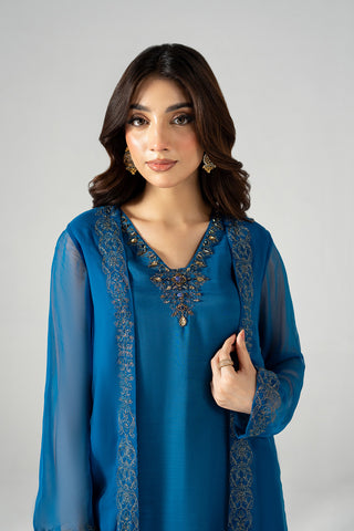 2 Piece Chiffon Embroidered Suit (FS0202)
