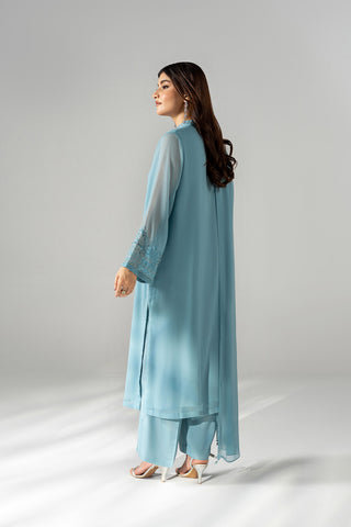 3 Piece Chiffon Embroidered Suit (FS0201)