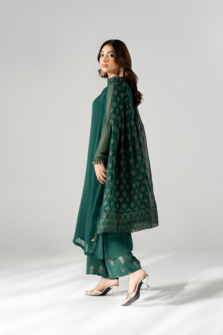 3 Piece Chiffon Embroidered Suit (FS0198)