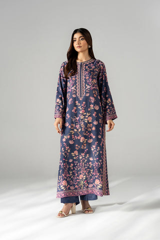 2 Piece Printed Raw Silk Printed Suit (FS0197)