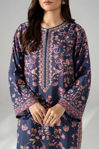 2 Piece Printed Raw Silk Printed Suit (FS0197)