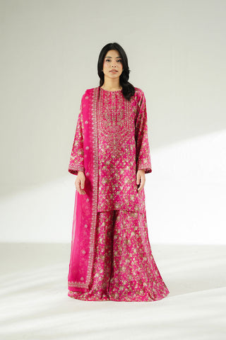3 Piece Printed Lawn Embroidered Suit (CS0642)