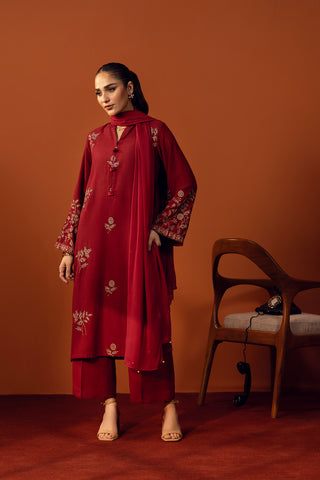 3 Piece Lawn Karandi Embroidered Suit (CP0567)