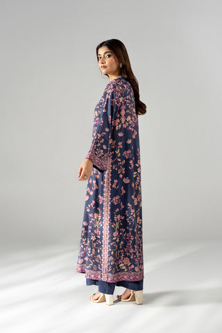 2 Piece Printed Raw Silk Printed Suit (FS0197)