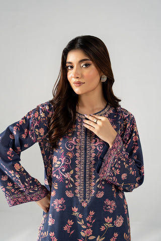 2 Piece Printed Raw Silk Printed Suit (FS0197)