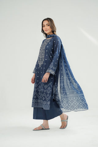 3 Piece Printed Lawn Embroidered Suit (CP0420)