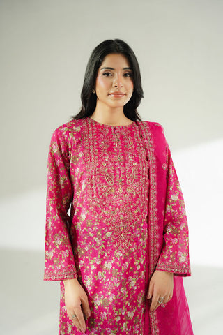 3 Piece Printed Lawn Embroidered Suit (CS0642)