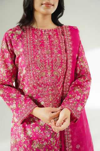 3 Piece Printed Lawn Embroidered Suit (CS0642)