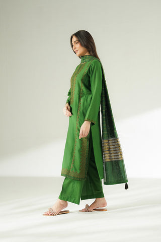 3 Piece Cotton Dobby Embroidered (CS0634)