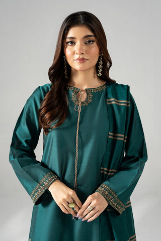 3 Piece Cotton Silk Embroidered Suit (FS0205)