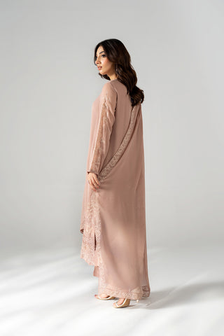 3 Piece Chiffon Embroidered Suit (FL0220)