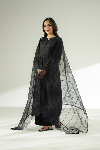 1 Piece Synthetic Organza Embroidered Dupatta (CD0017)