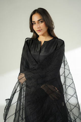 1 Piece Synthetic Organza Embroidered Dupatta (CD0017)