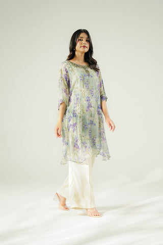1 Piece Chiffon Printed Kaftan (FS0161)