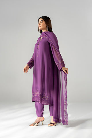 3 Piece Chiffon Embroidered Suit (FS0199)