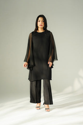 2 Piece Chiffon Embroidered Suit (FS0196)