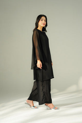 2 Piece Chiffon Embroidered Suit (FS0196)