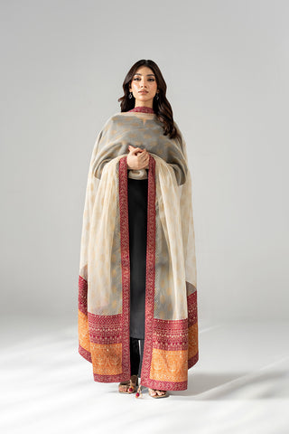 1 Piece Printed Organza Embroidered Dupatta (FD0132)