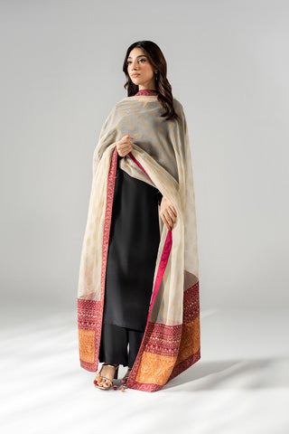 1 Piece Printed Organza Embroidered Dupatta (FD0132)