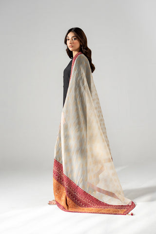 1 Piece Printed Organza Embroidered Dupatta (FD0132)