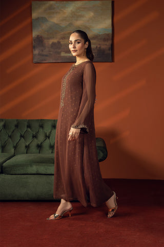 1 Piece Chiffon Embroidered Tunic (FL0219)