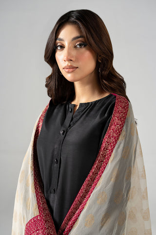 1 Piece Printed Organza Embroidered Dupatta (FD0132)