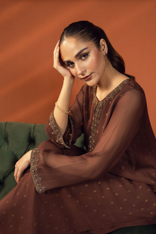 1 Piece Chiffon Embroidered Tunic (FL0219)