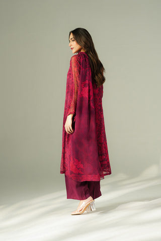 3 Piece Chiffon Printed Suit (FS0194)