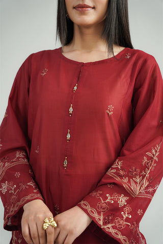 2 Piece Lawn Embroidered Suit (CS0489)