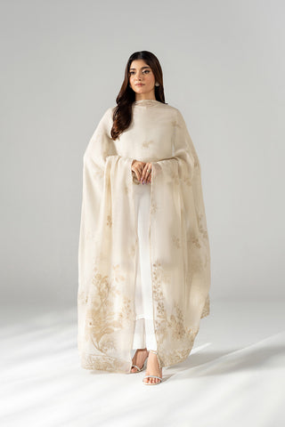1 Piece Khaddi Net Embroidered Shawl (FH0030)
