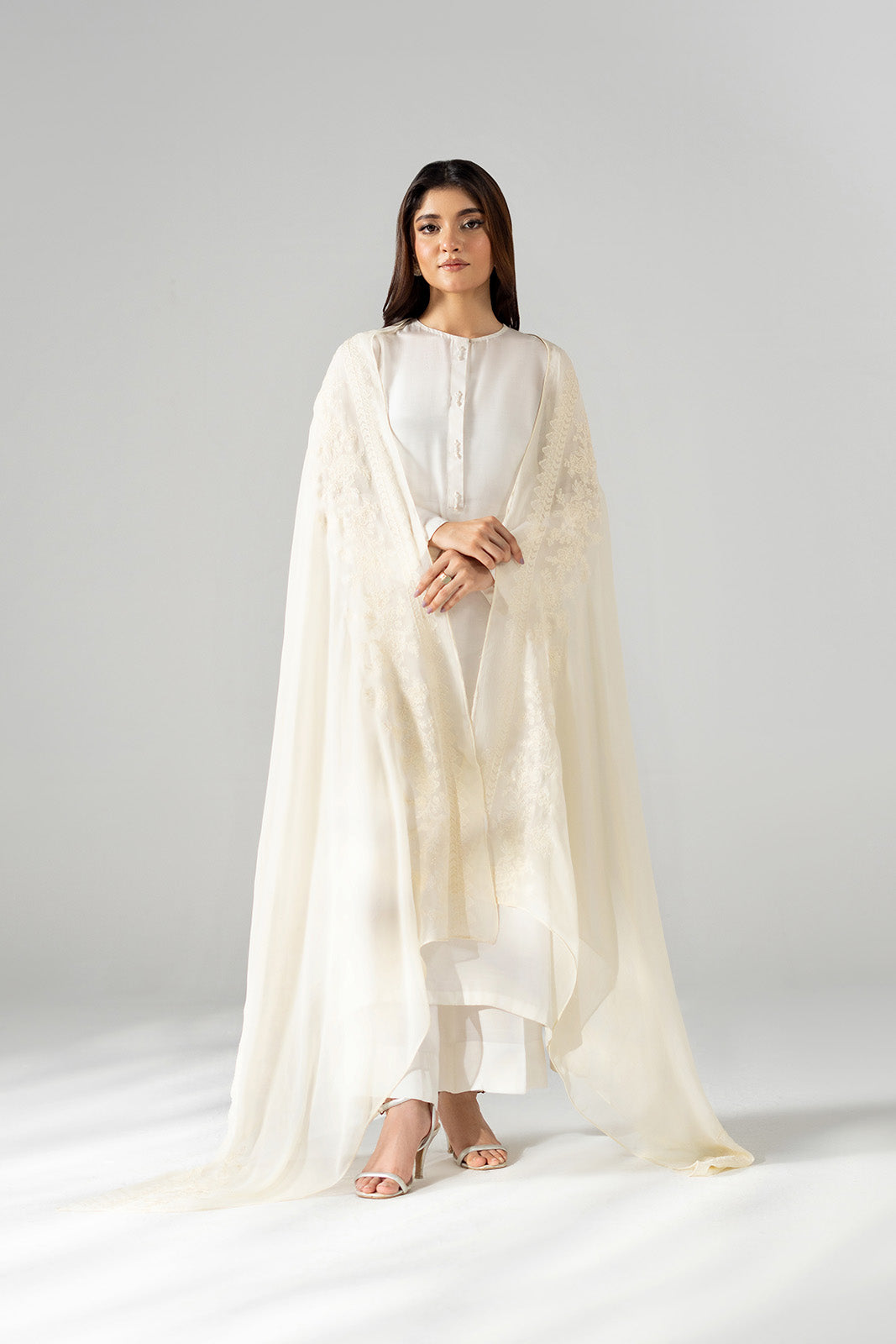 1 Piece Chiffon Embroidered Dupatta (FD0131)