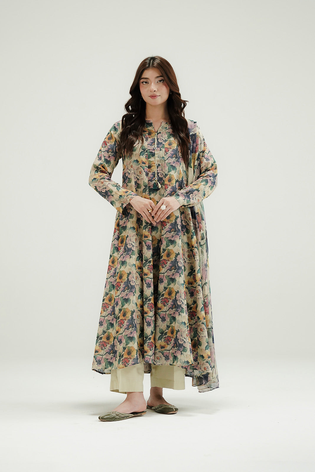 3 Piece Printed Lawn Karandi Printed Suit (CP0578)