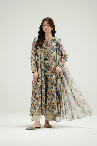 3 Piece Printed Lawn Karandi Printed Suit (CP0578)