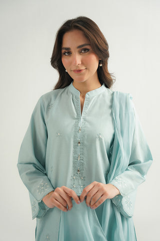 3 Piece Cotton Rip Stop Embroidered Suit (CP0483)
