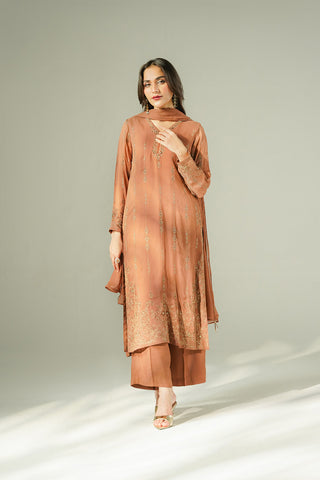 3 Piece Chiffon Embroidered (FL0206)