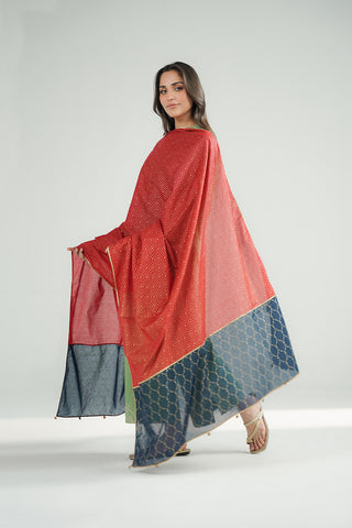 1 Piece Printed Lawn Solid Stole (CO0026)